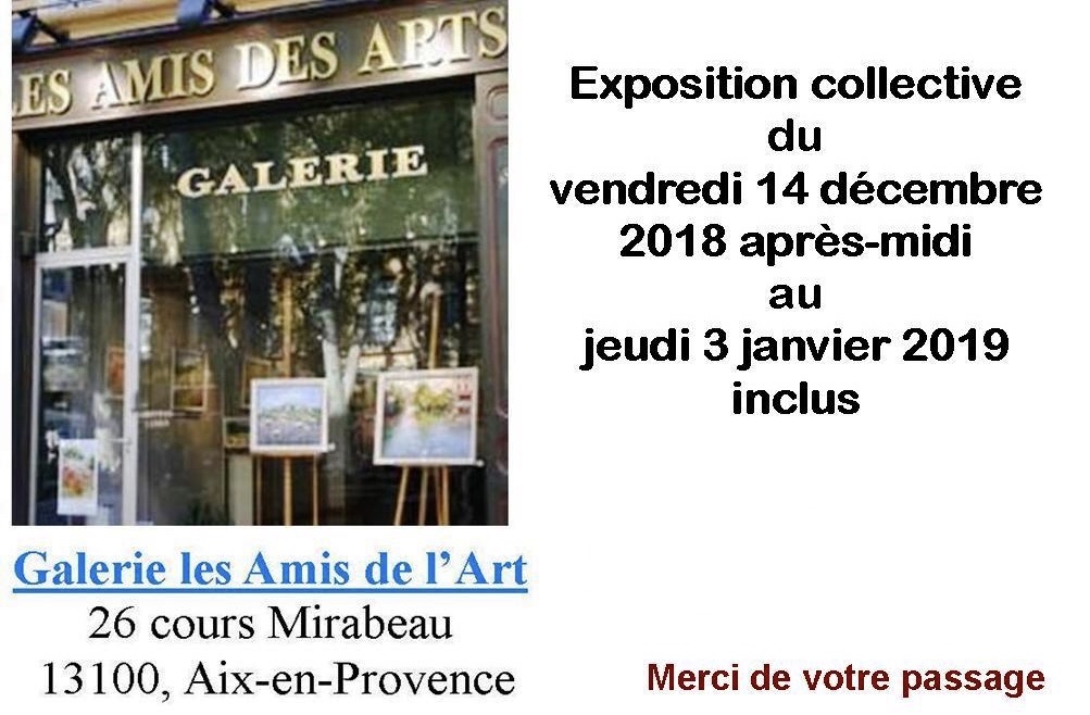 EXPOSITION COLLECTIVE EN AIX-EN-PROVENCE